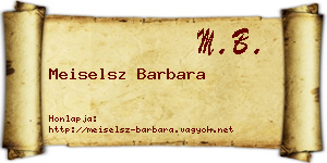 Meiselsz Barbara névjegykártya